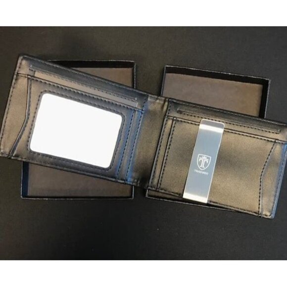 New Mens Slim Wallet with Money Clip AUSTIN RFID Blocking Bifold Credit Card - Picture 2 of 3